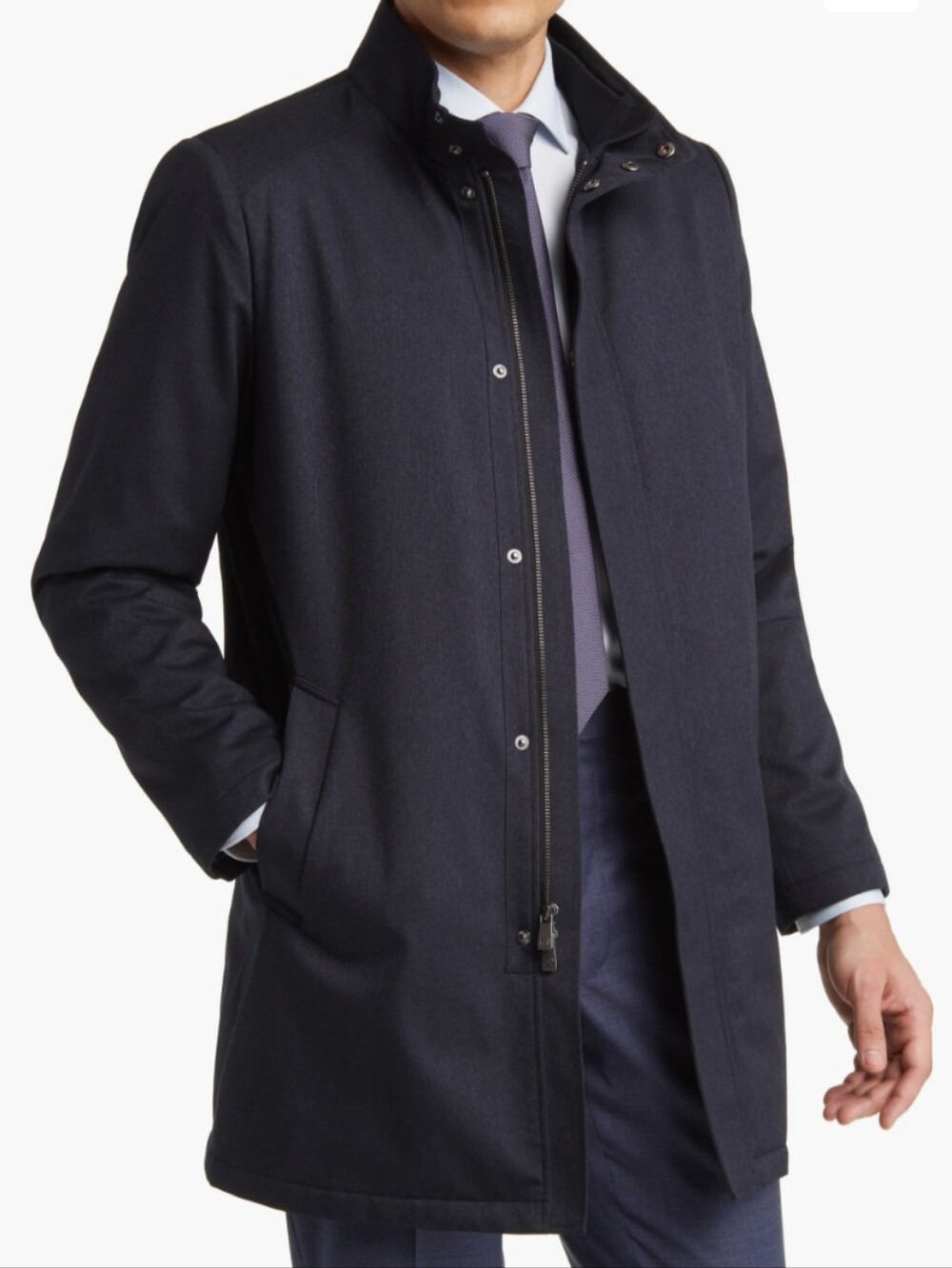 Hart Schaffner Marx Bryce Navy Technical Water Resistant Coat XL